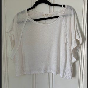 White Free People Butterfly top
